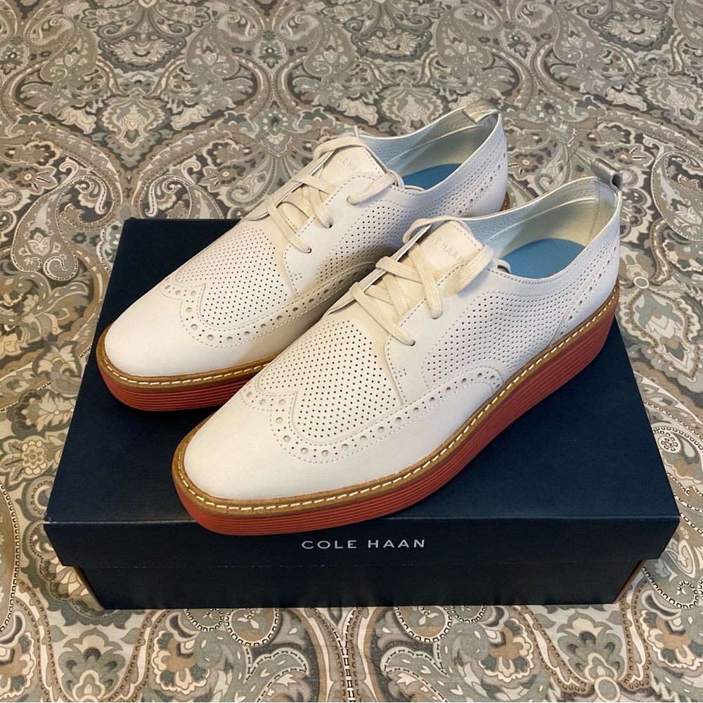 NWT Cole Haan OriginalGrand Platform Wingtip Oxford Women’s Sz 9 B